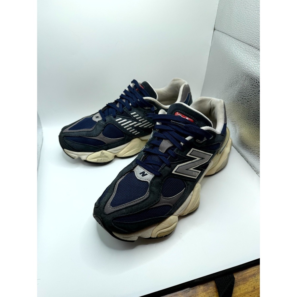 New Balance 9060 U9060ECB Mens 10 Shoes Outerspace Silver Navy Suede Sneaker